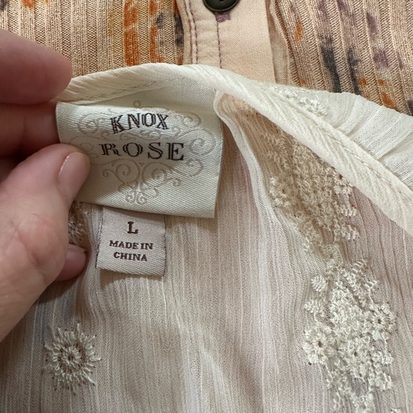 Knox Rose Cream Relaxed Embroidered Blouse large - Picture 5 of 6